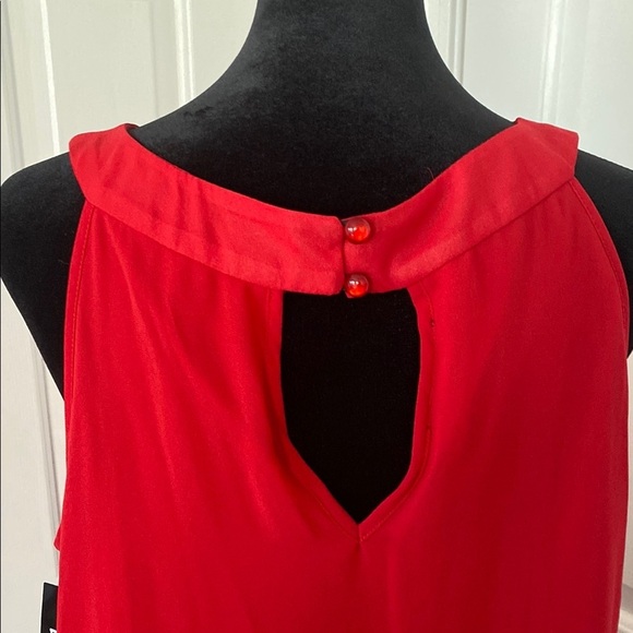 B Wear Y2K “Going Out” Red Ruffle Sleeveless Blouse. - Picture 13 of 13